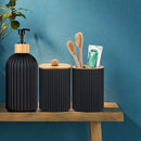 Organizador Decorativo para Banheiro com Dispenser de Sabonete e Suporte para Escovas – Elegância e praticidade para o seu ambiente