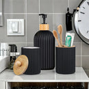 Organizador Decorativo para Banheiro com Dispenser de Sabonete e Suporte para Escovas – Elegância e praticidade para o seu ambiente