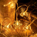 Luzes Decorativas de Natal LED – Estrelas e Flocos de Neve, Fio de 1,5 a 10 Metros, Perfeito para Festas e Ambiente Natalino