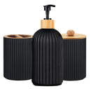 Organizador Decorativo para Banheiro com Dispenser de Sabonete e Suporte para Escovas – Elegância e praticidade para o seu ambiente