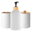 Organizador Decorativo para Banheiro com Dispenser de Sabonete e Suporte para Escovas – Elegância e praticidade para o seu ambiente