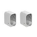 Kit 2 Suportes de Parede para Escovas de Dentes com Tampa Protetora – Antipoeira e Compatível com Escovas Elétricas