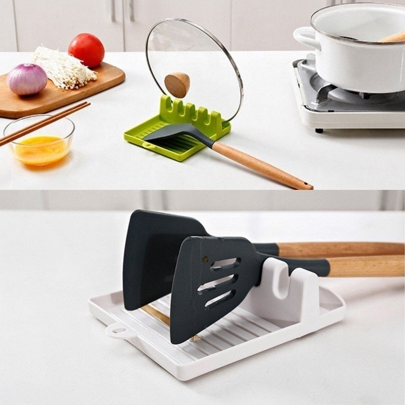 Suporte Organizador de Utensílios de Cozinha – Porta Colheres, Garfos e Espátulas com Base Antiderrapante