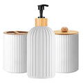 Organizador Decorativo para Banheiro com Dispenser de Sabonete e Suporte para Escovas – Elegância e praticidade para o seu ambiente