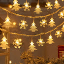 Luzes Decorativas de Natal LED – Estrelas e Flocos de Neve, Fio de 1,5 a 10 Metros, Perfeito para Festas e Ambiente Natalino