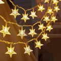 Luzes Decorativas de Natal LED – Estrelas e Flocos de Neve, Fio de 1,5 a 10 Metros, Perfeito para Festas e Ambiente Natalino