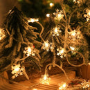 Luzes Decorativas de Natal LED – Estrelas e Flocos de Neve, Fio de 1,5 a 10 Metros, Perfeito para Festas e Ambiente Natalino