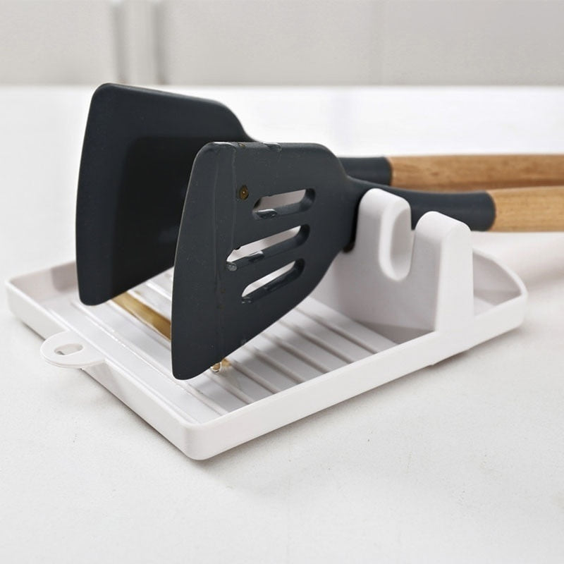 Suporte Organizador de Utensílios de Cozinha – Porta Colheres, Garfos e Espátulas com Base Antiderrapante
